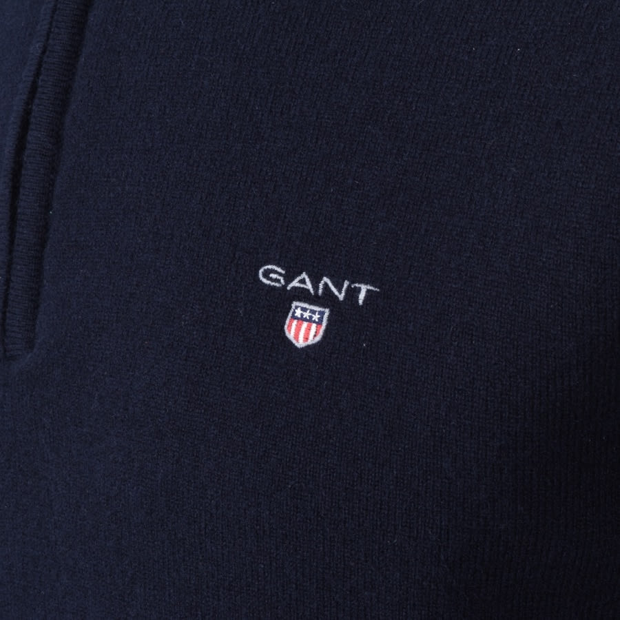 Alternative Image for ProductGant Half Zip Super Fine Knit Jumper Navy3